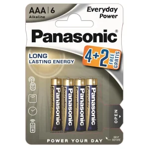 Батарейка Panasonic Everyday Power лужна AАA блістер, 6 шт., LR03REE/6B2F UA